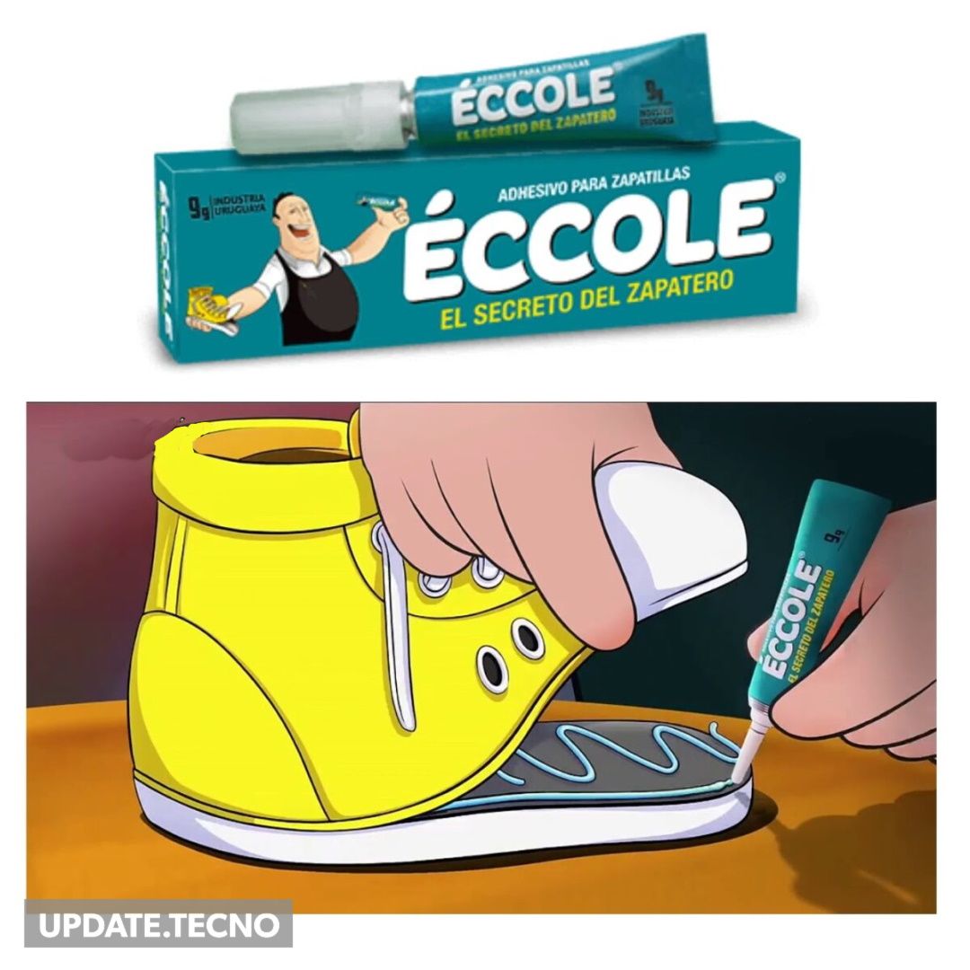 ÉCCOLE® pega zapatillas, cuero, telas y ciertos plásticos